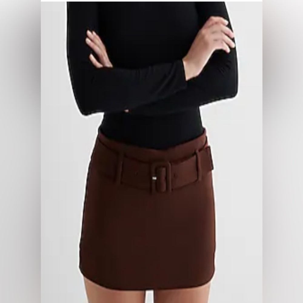 Express Brown Women's Belted Skort Size 12
